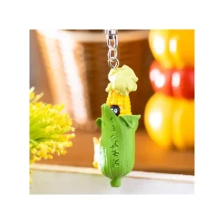 Maison Ghibli Keychains-Keychain Soot Sprite In Corn With Totoro - My Neighbor Totoro