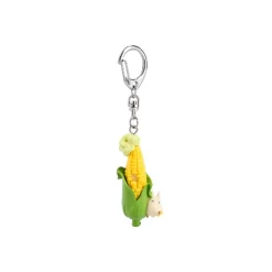 Maison Ghibli Keychains-Keychain Soot Sprite In Corn With Totoro - My Neighbor Totoro