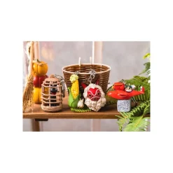 Maison Ghibli Keychains-Keychain Soot Sprite In Corn With Totoro - My Neighbor Totoro