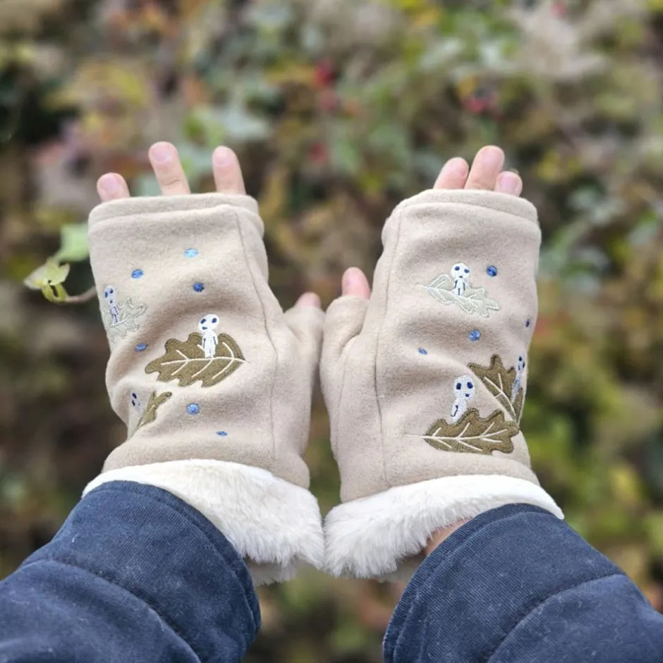 Maison Ghibli Outfits-Kodama Gloves - Princess Mononoke