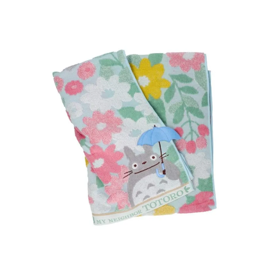 Maison Ghibli Household Linen-Large Bath Towel Totoro Flower Fields 60X120 Cm - My Neighbor Totoro