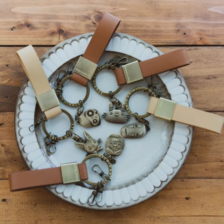 Maison Ghibli Keychains-Leather Key Chain Marco - Porco Rosso