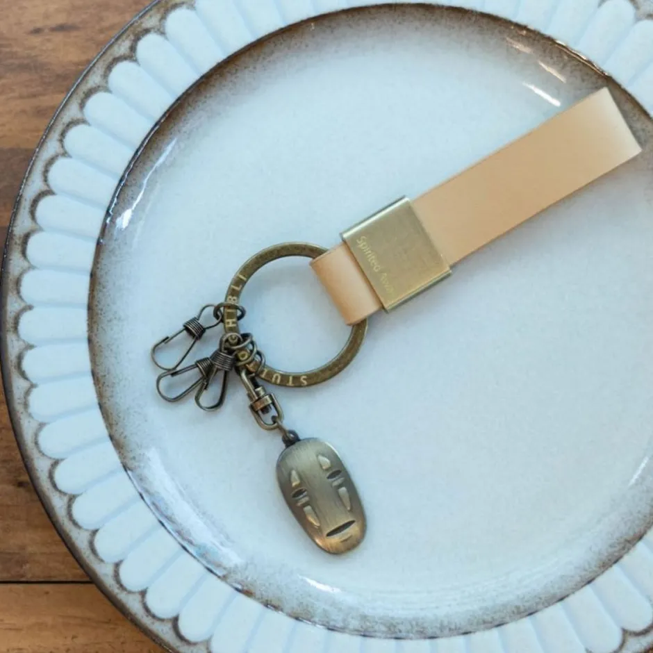 Maison Ghibli Keychains-Leather Key Chain No Face - Spirited Away