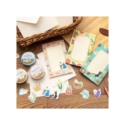 Maison Ghibli Postcards And Letter Papers-Letter Set Break Time Flowers - Howl'S Moving Castle