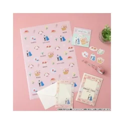 Maison Ghibli Postcards And Letter Papers-Letter Set Break Time Flowers - Howl'S Moving Castle