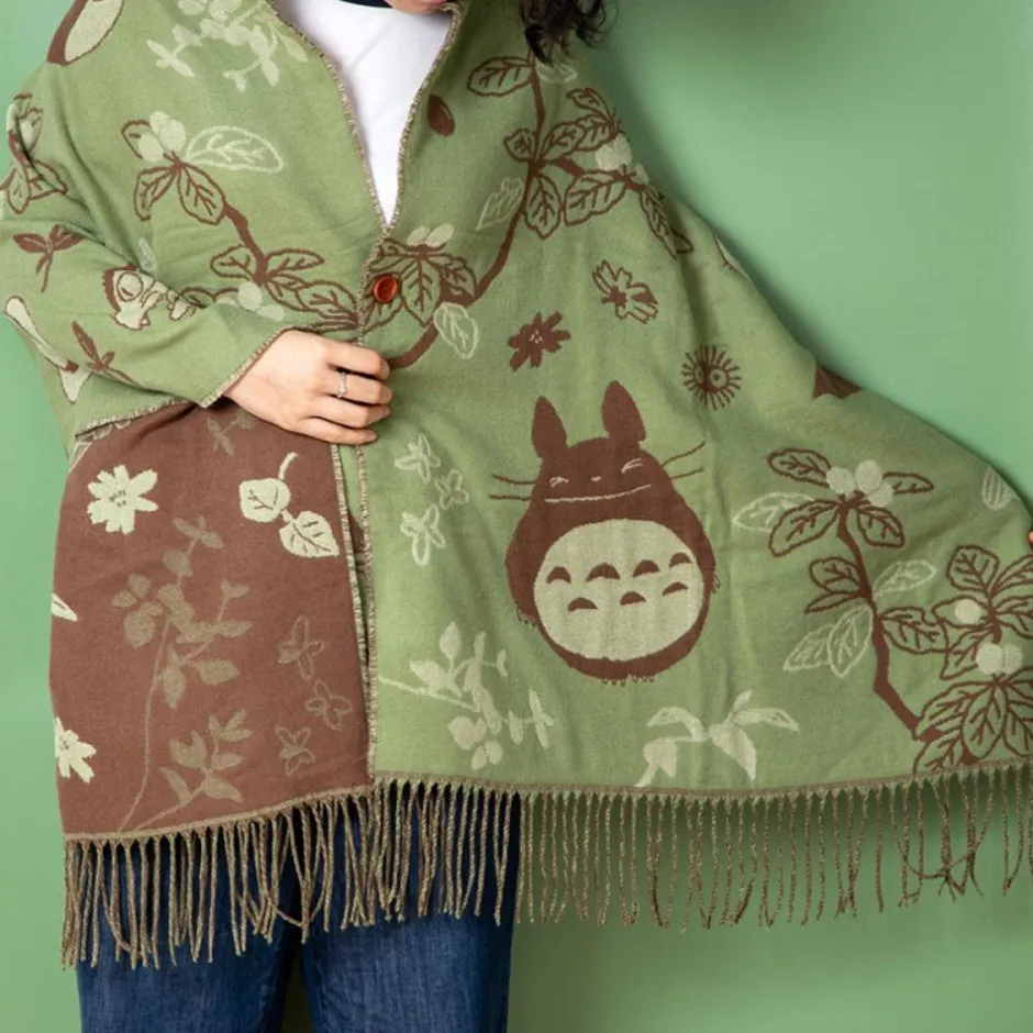 Maison Ghibli Outfits-Light Green Stole Totoro & Catbus - My Neighbor Totoro