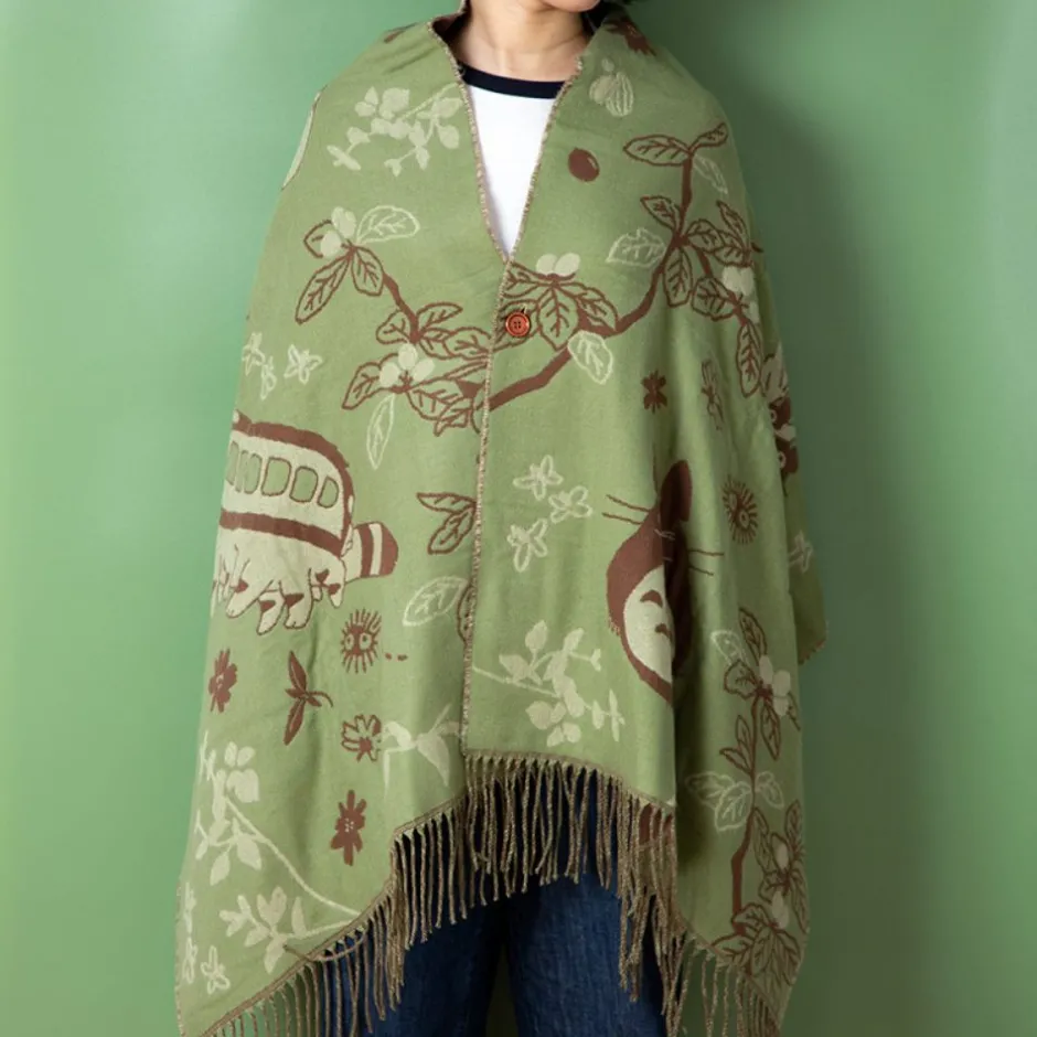 Maison Ghibli Outfits-Light Green Stole Totoro & Catbus - My Neighbor Totoro