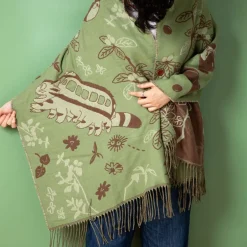 Maison Ghibli Outfits-Light Green Stole Totoro & Catbus - My Neighbor Totoro