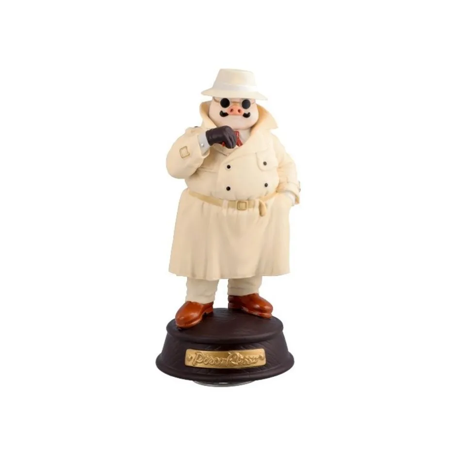 Maison Ghibli Music Boxes-Music Box Marco In Trench Coat - Porco Rosso
