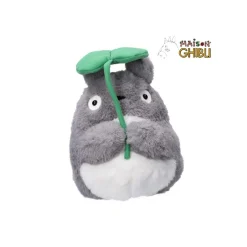 Maison Ghibli Nakayoshi Plush-Nakayoshi Plush Big Totoro With Leaf - My Neighbor Totoro