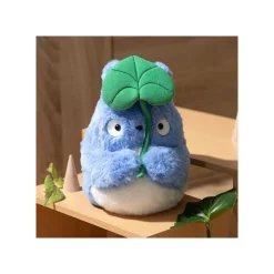 Maison Ghibli Nakayoshi Plush-Nakayoshi Plush Medium Totoro With Leaf - My Neighbor Totoro
