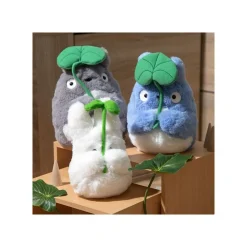 Maison Ghibli Nakayoshi Plush-Nakayoshi Plush Medium Totoro With Leaf - My Neighbor Totoro