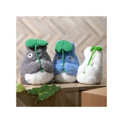 Maison Ghibli Nakayoshi Plush-Nakayoshi Plush Medium Totoro With Leaf - My Neighbor Totoro