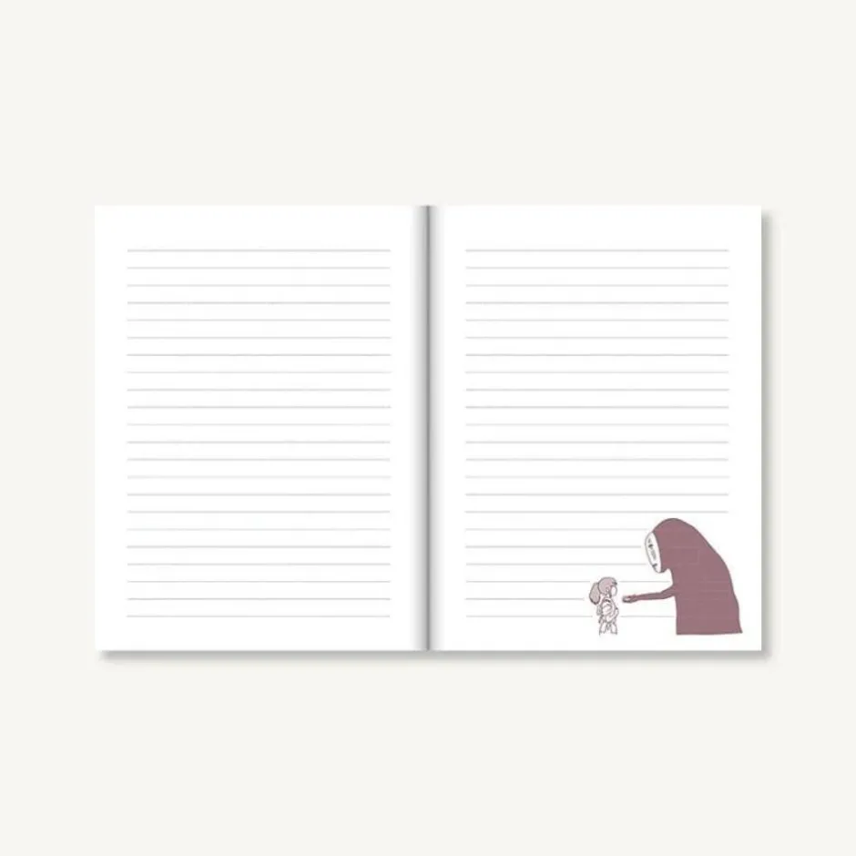 Maison Ghibli Notebooks And Notepads-No Face Plush Journal - Spirited Away