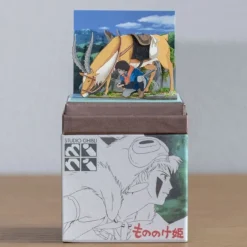 Maison Ghibli Arts And Crafts-Paper Craft Ashitaka Et Yakul - Princess Mononoke