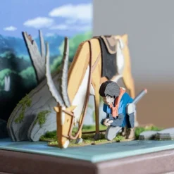 Maison Ghibli Arts And Crafts-Paper Craft Ashitaka Et Yakul - Princess Mononoke