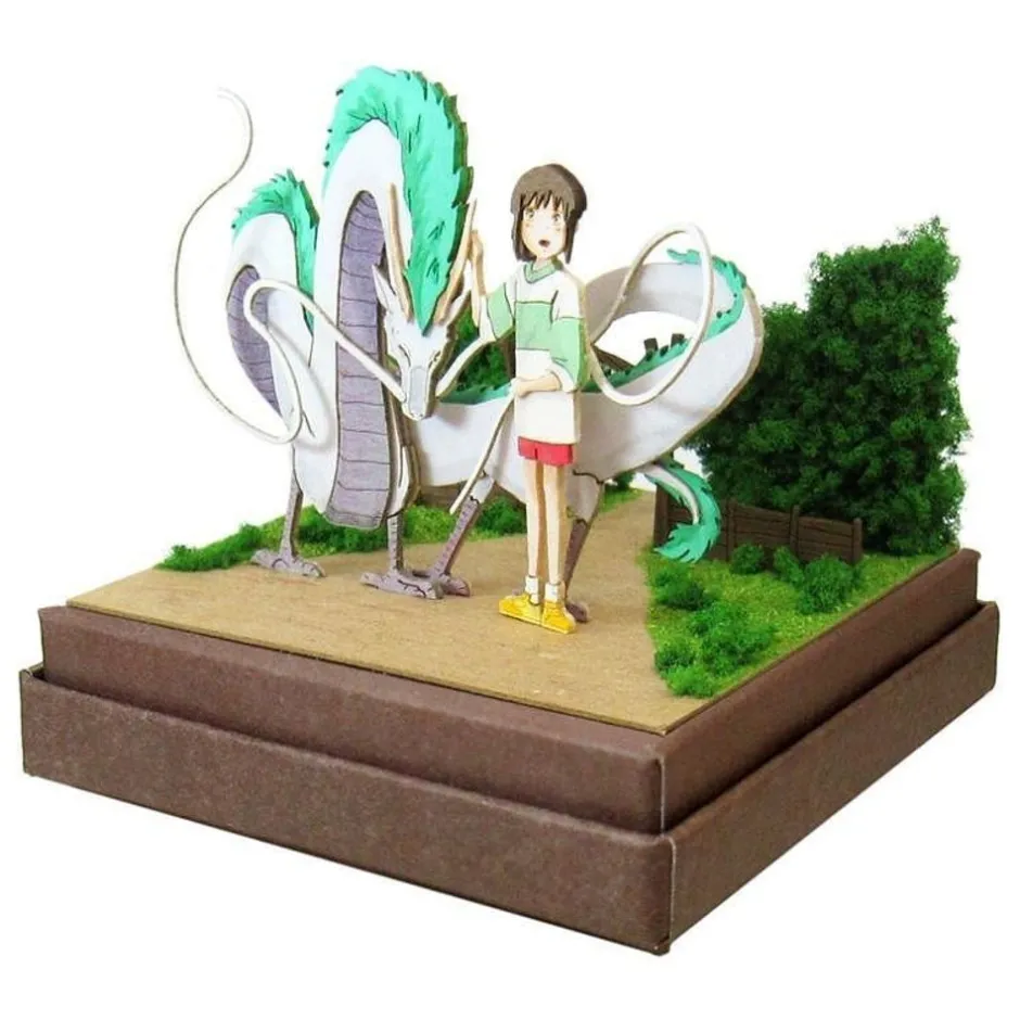 Maison Ghibli Arts And Crafts-Paper Craft Haku Dragon & Chihiro - Spirited Away