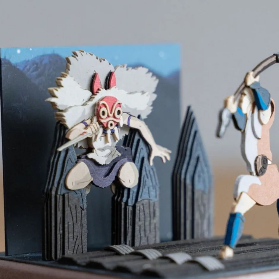 Maison Ghibli Arts And Crafts-Paper Craft San Fighting - Princess Mononoke