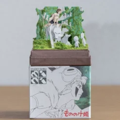 Maison Ghibli Arts And Crafts-Paper Craft San, Moro And Kodama -Princess Mononoke