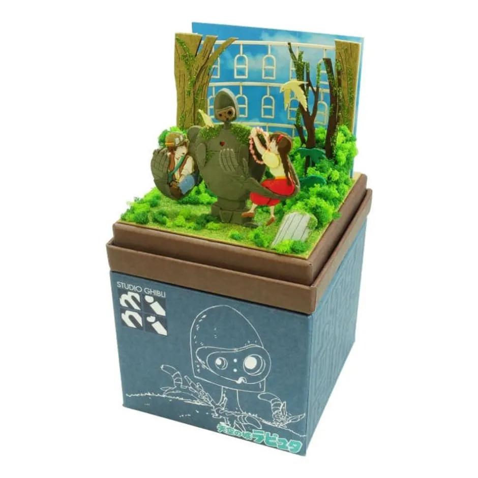 Maison Ghibli Arts And Crafts-Paper Craft Sheeta & Pazu With Robot Soldier - Castle In The Sky