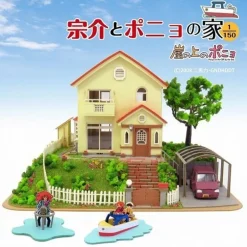Maison Ghibli Arts And Crafts-Paper Craft Sosuke & Ponyo'S House - Ponyo On The Cliff