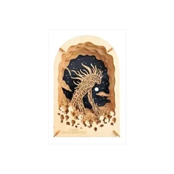 Maison Ghibli Arts And Crafts-Paper Theater Wood Style Night Walker - Princess Mononoke