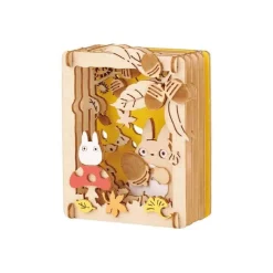 Maison Ghibli Arts And Crafts-Paper Theater Wood Style Totoro Mushroom - My Neighbor Totoro