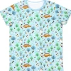 Maison Ghibli Outfits-Patterned T-Shirts Totoro Forest Light Blue S(Ladies) - My Neighbor Totoro