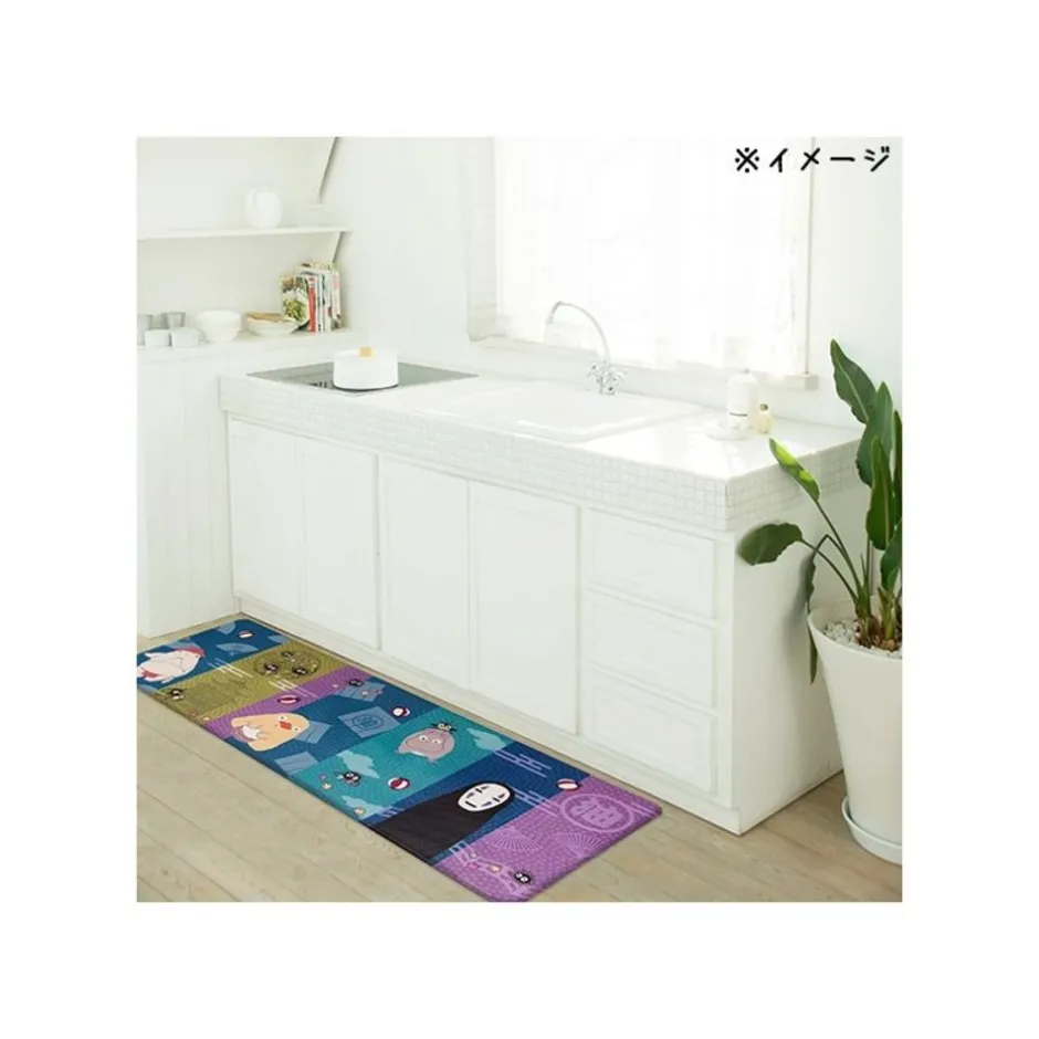 Maison Ghibli Carpet-Plastic Long Play Mat Dusk 45X120Cm(Blue)- Spirited Away