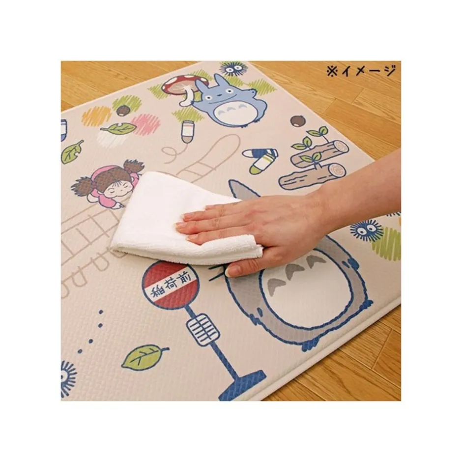 Maison Ghibli Carpet-Plastic Long Play Mat Totoro, Drawing 45X120Cm(Beige)- My Neighbor To