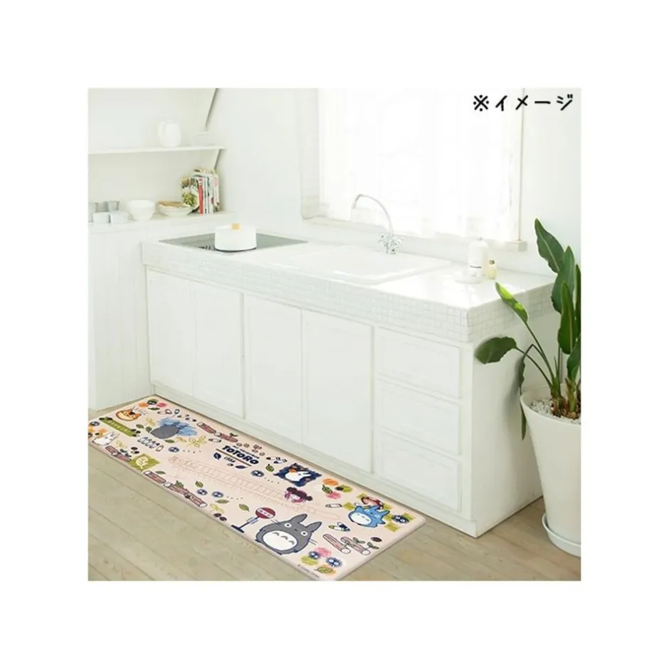 Maison Ghibli Carpet-Plastic Long Play Mat Totoro, Drawing 45X120Cm(Beige)- My Neighbor To
