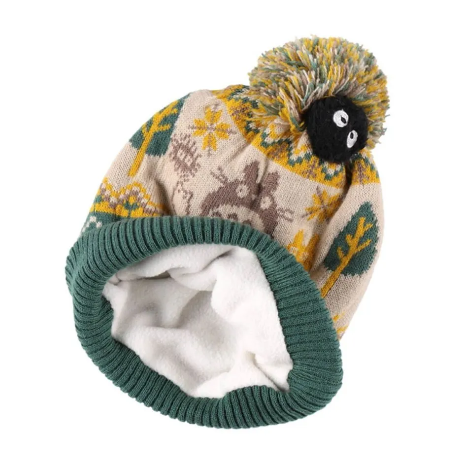 Maison Ghibli Outfits-Pom Pom Beanie Totoro & Soot Sprites - My Neighbor Totoro