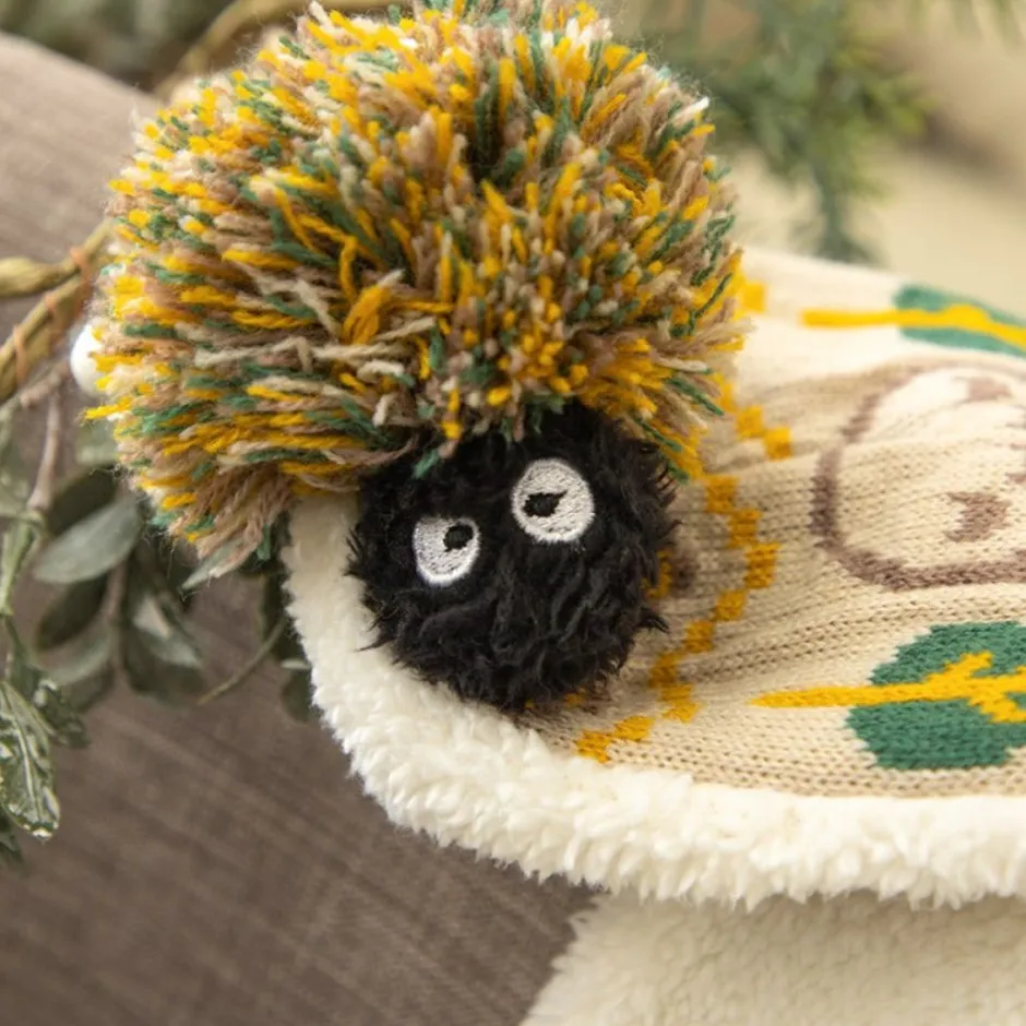 Maison Ghibli Outfits-Pom Pom Scarf Totoro & Soot Sprites - My Neighbor Totoro