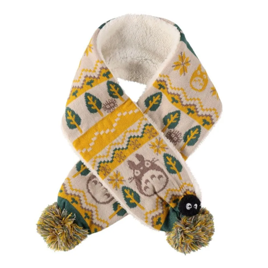 Maison Ghibli Outfits-Pom Pom Scarf Totoro & Soot Sprites - My Neighbor Totoro
