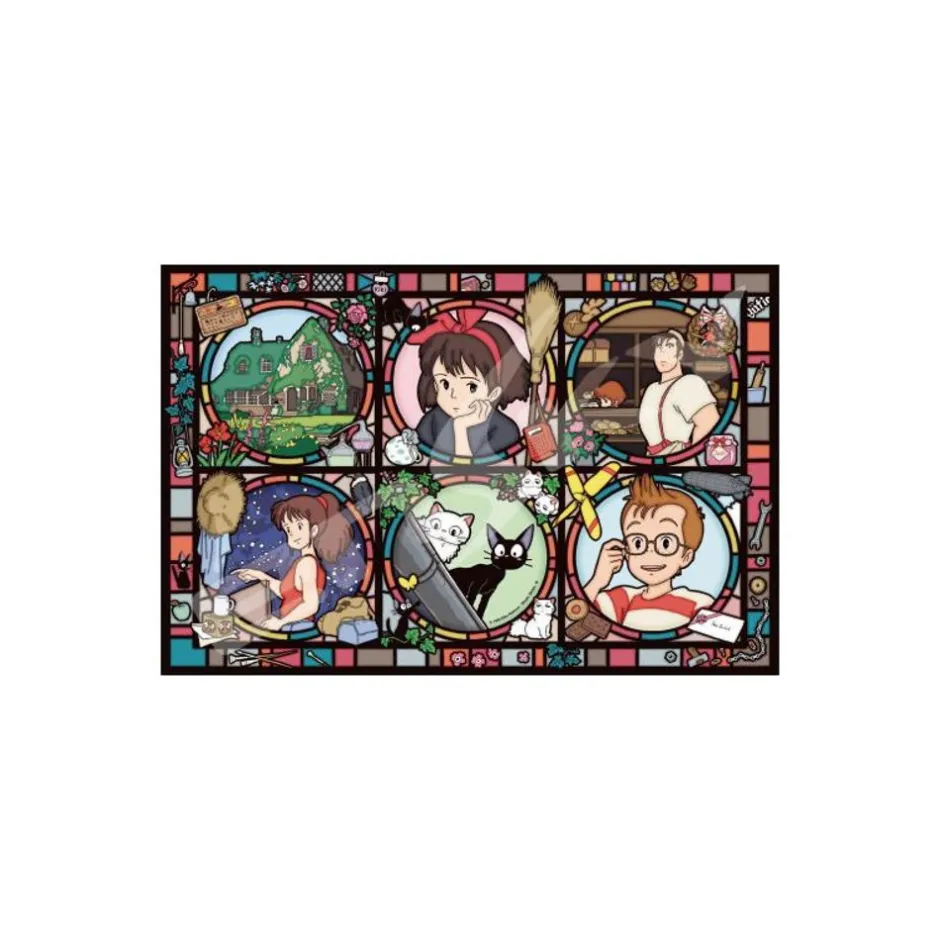 Maison Ghibli Jigsaw Puzzle-Puzzle Stained Glass 1000P Characters - Kiki'S Delivery Service