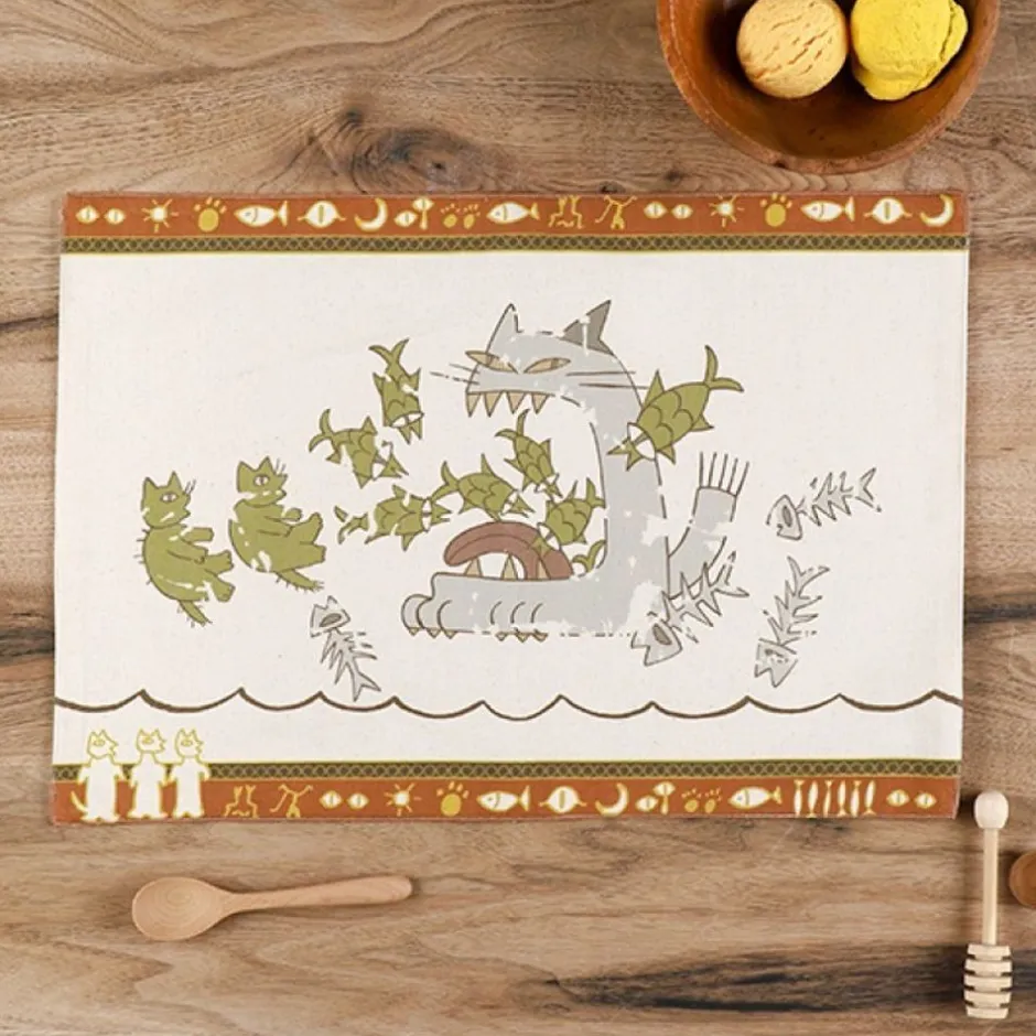 Maison Ghibli Kitchenware-Renaldo Moon Placemat - The Cat Returns