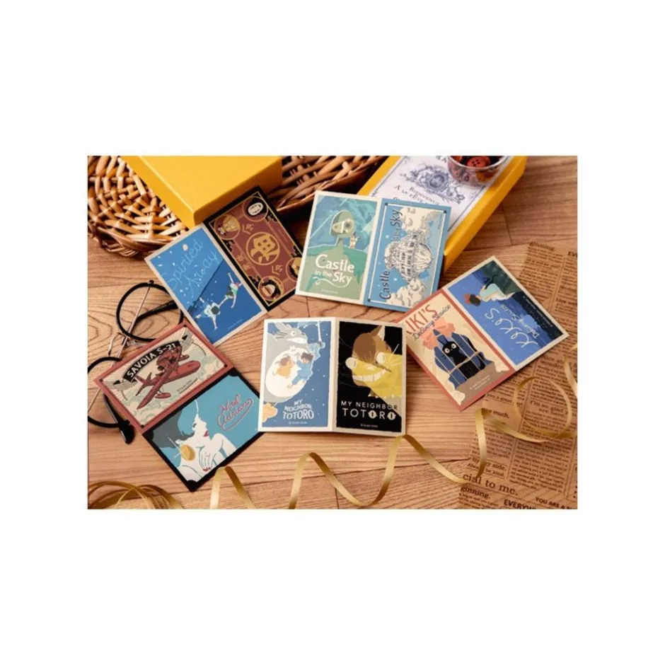 Maison Ghibli Small Equipment-Retro Stickers Catbus & Flying Totoro - My Neighbor Totoro