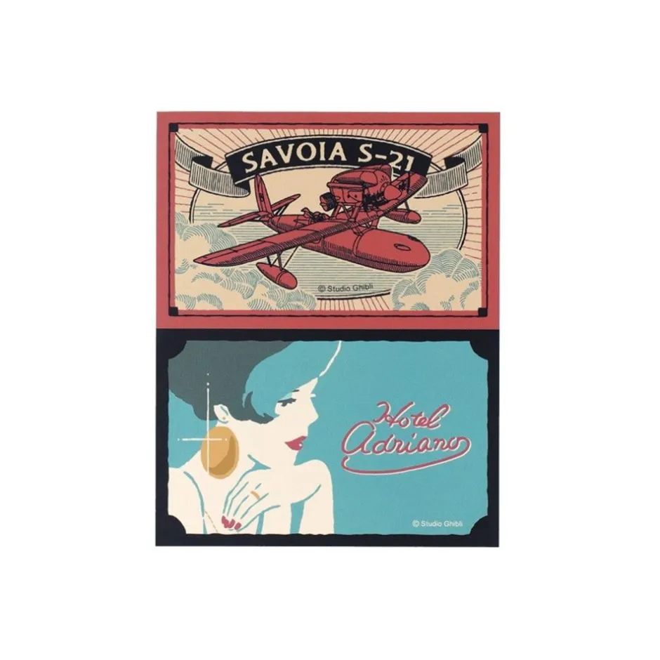 Maison Ghibli Small Equipment-Retro Stickers Savoia & Gina - Porco Rosso