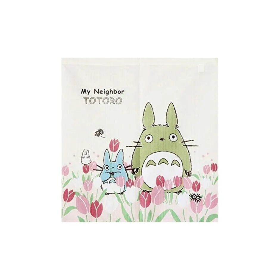Maison Ghibli Wall Decoration-Rideaux Totoro Tulipes - Mon Voisin Totoro