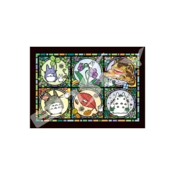 Maison Ghibli Jigsaw Puzzle-Stained Glass Puzzle 208P All Seasons - My Neighbor Totoro