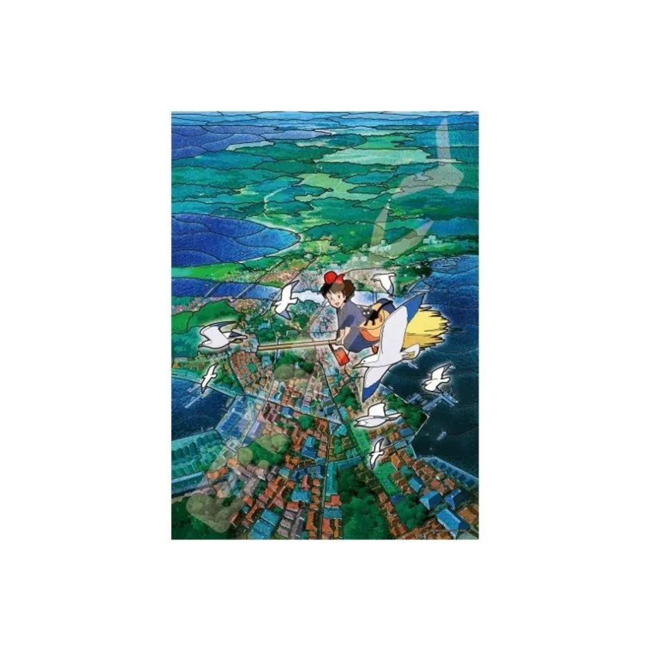 Maison Ghibli Jigsaw Puzzle-Stained Glass Puzzle 500P Koriko City'S Sky - Kiki'S Delivery Service