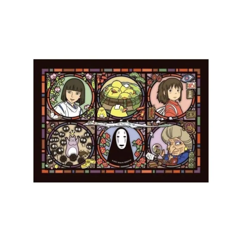Maison Ghibli Jigsaw Puzzle-Stained Glass Puzzle 208P No Face - Spirited Away