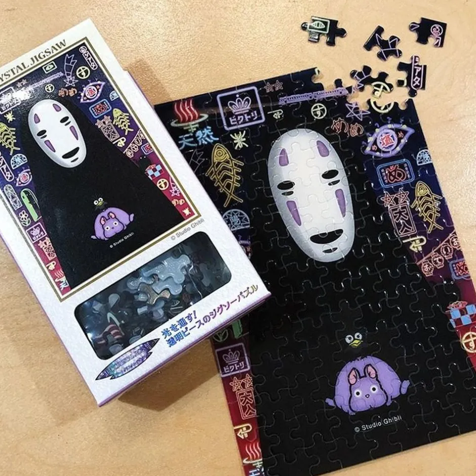 Maison Ghibli Jigsaw Puzzle-Stained Glass Puzzle 126P No Face - Spirited Away