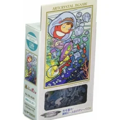 Maison Ghibli Jigsaw Puzzle-Stained Glass Puzzle 126P Ponyo Under The Sea - Ponyo On The Cliff