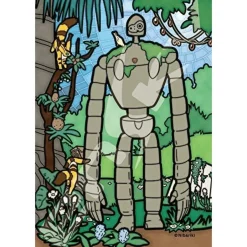 Maison Ghibli Jigsaw Puzzle-Stained Glass Puzzle 126P Robot Gardener - Castle In The Sky