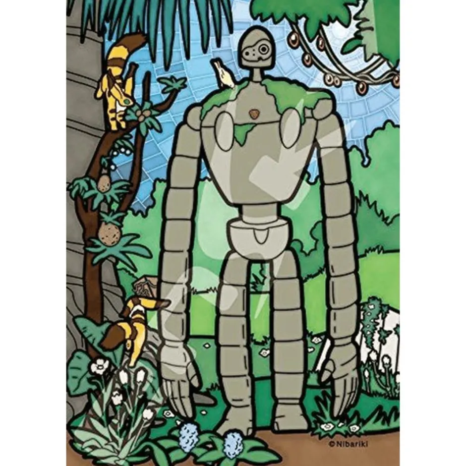 Maison Ghibli Jigsaw Puzzle-Stained Glass Puzzle 126P Robot Gardener - Castle In The Sky