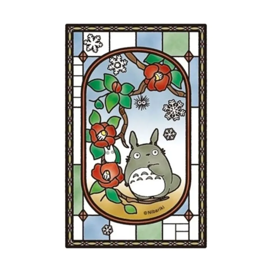 Maison Ghibli Jigsaw Puzzle-Stained Glass Puzzle 126P Totoro Camelia - My Neighbor Totoro