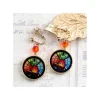 Maison Ghibli Jewellery-Stained Glass Series - Earrings Calcifer- Howl'S Moving Castle
