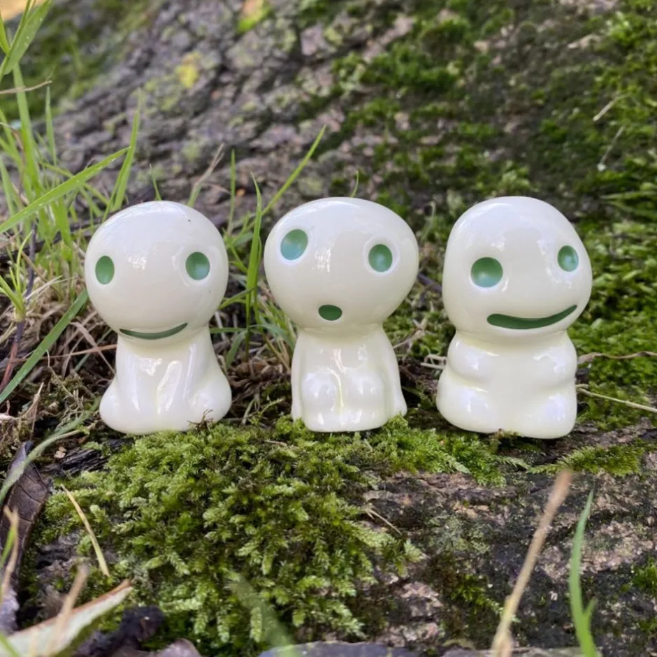 Maison Ghibli Statues-Statue Kodama B & 1 Blind Power Stone - Princess Mononoke