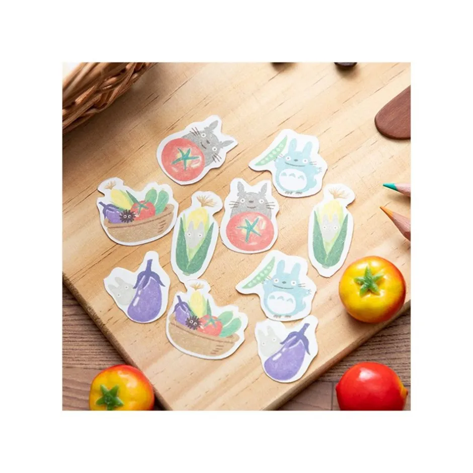 Maison Ghibli Small Equipment-Sticker Set Break Time Vegetables - My Neighbor Totoro